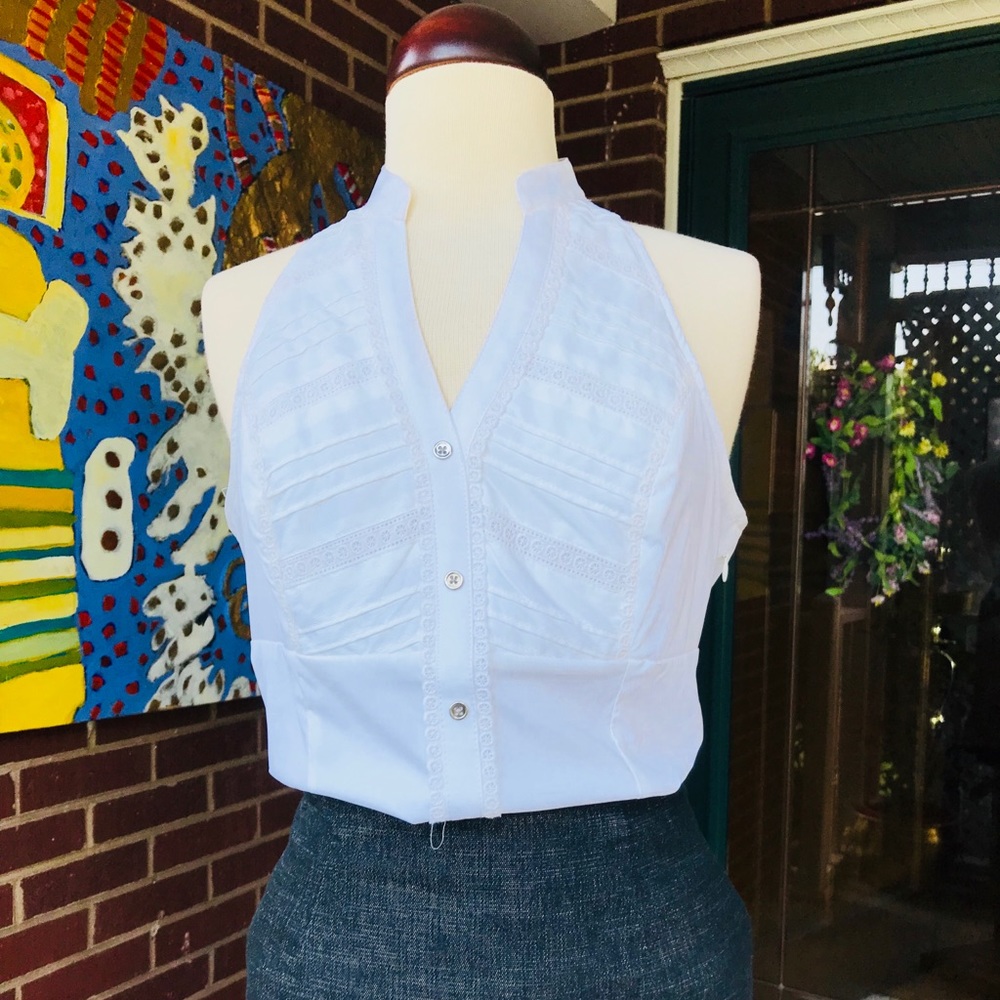 Express White Halter Top